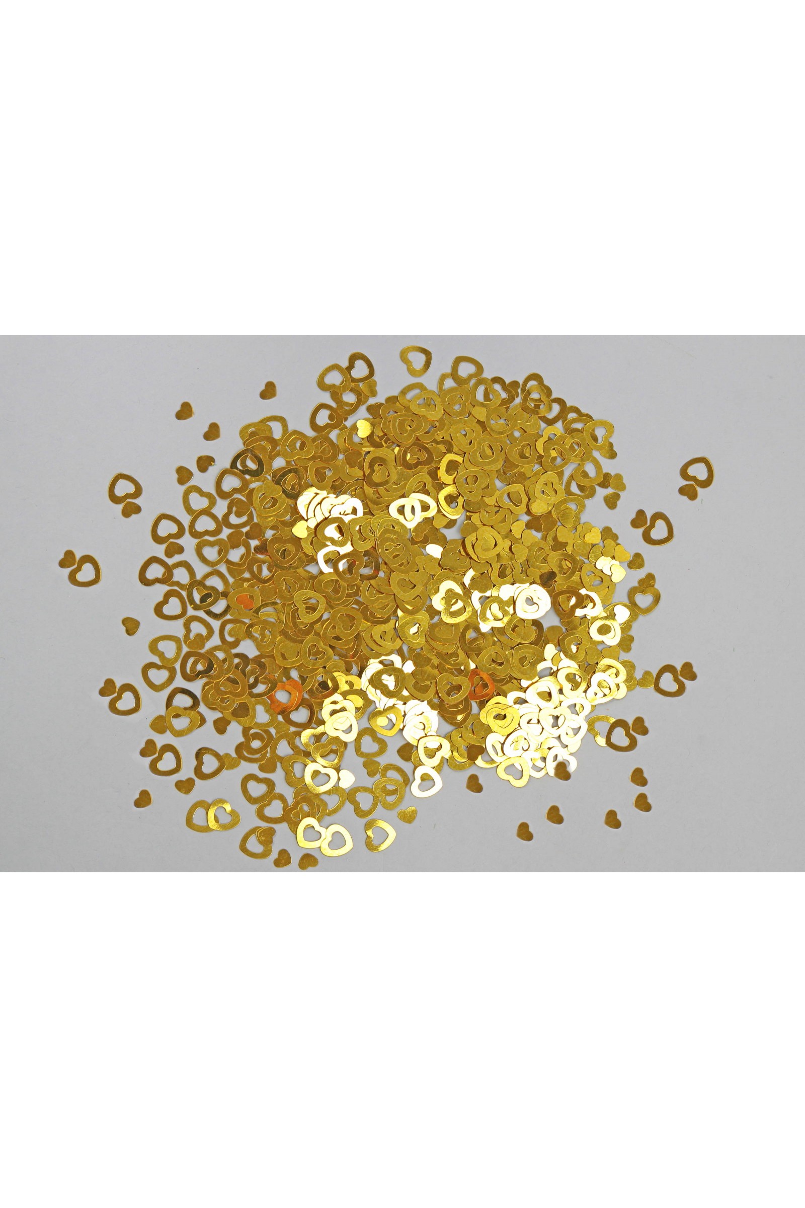 Communion table decorations - confetti gold hearts - obraz 1