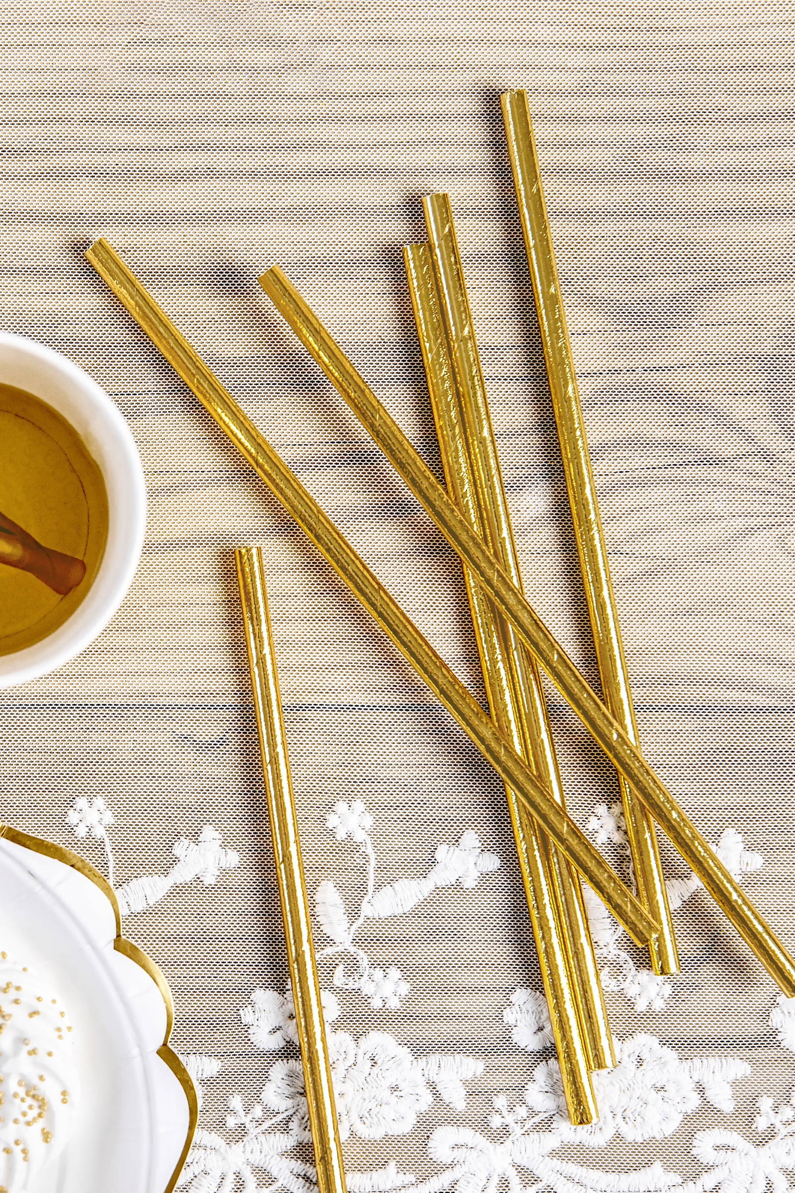 Communion decorations - golden straws - obraz 0