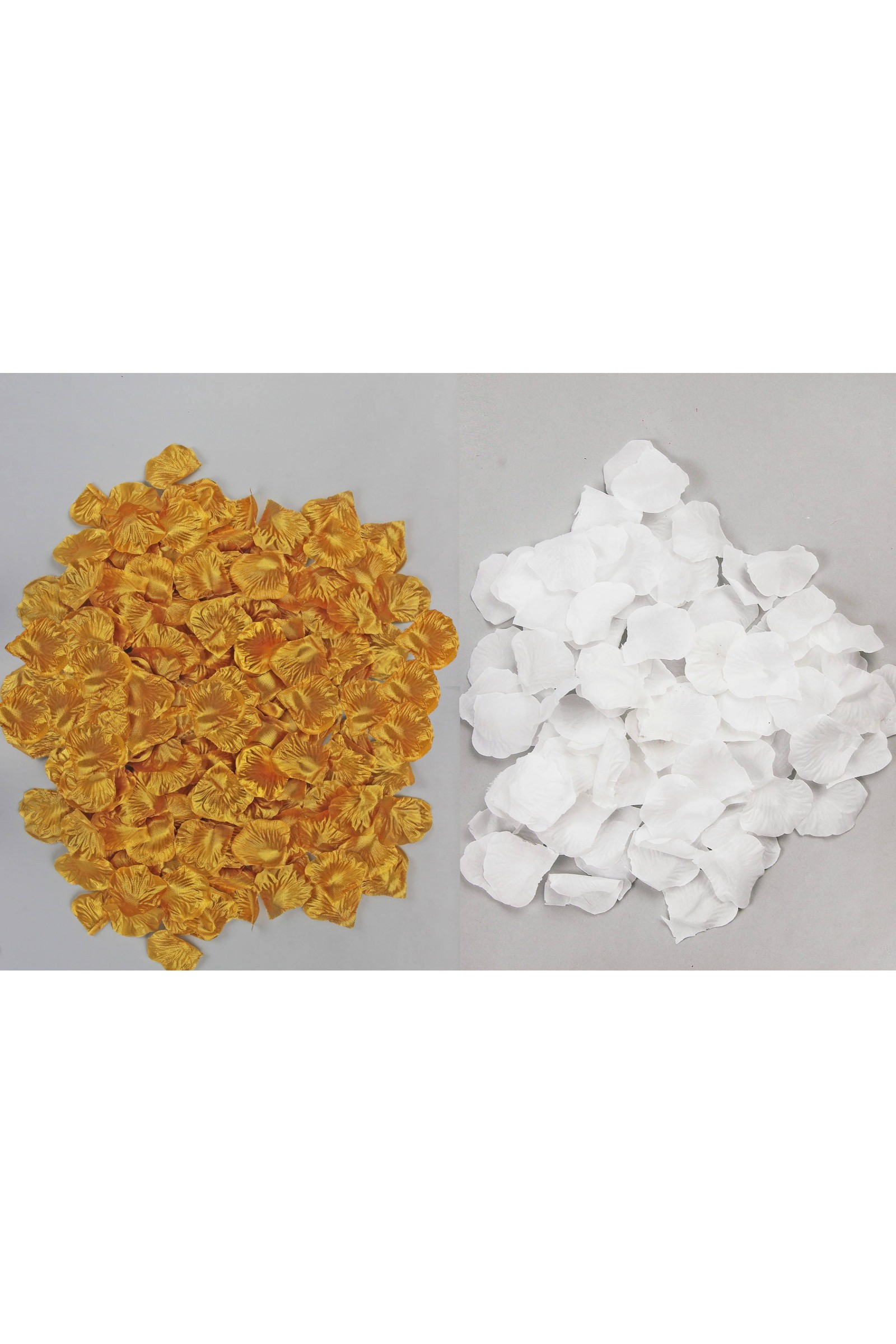 Communion table decorations - set of gold and white rose petals - obraz 3