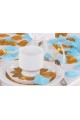 Communion table decorations - set of gold and blue rose petals - obraz 2