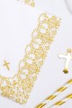 Communion napkins 6 - golden lace motif - obraz 1