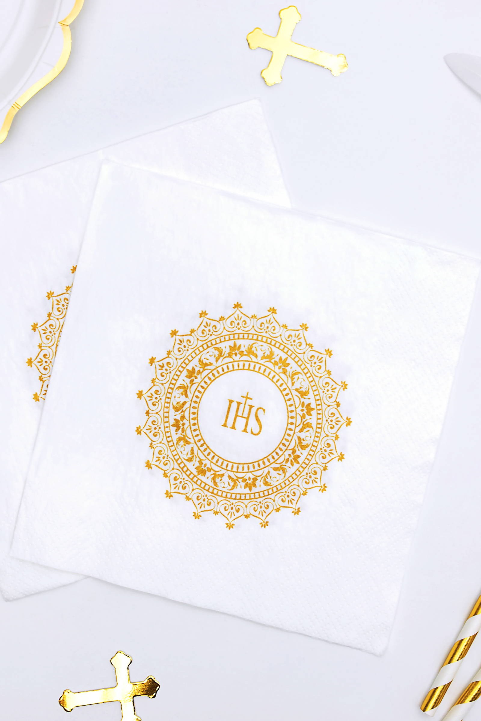 Communion napkins 5 - rosette motif - obraz 0