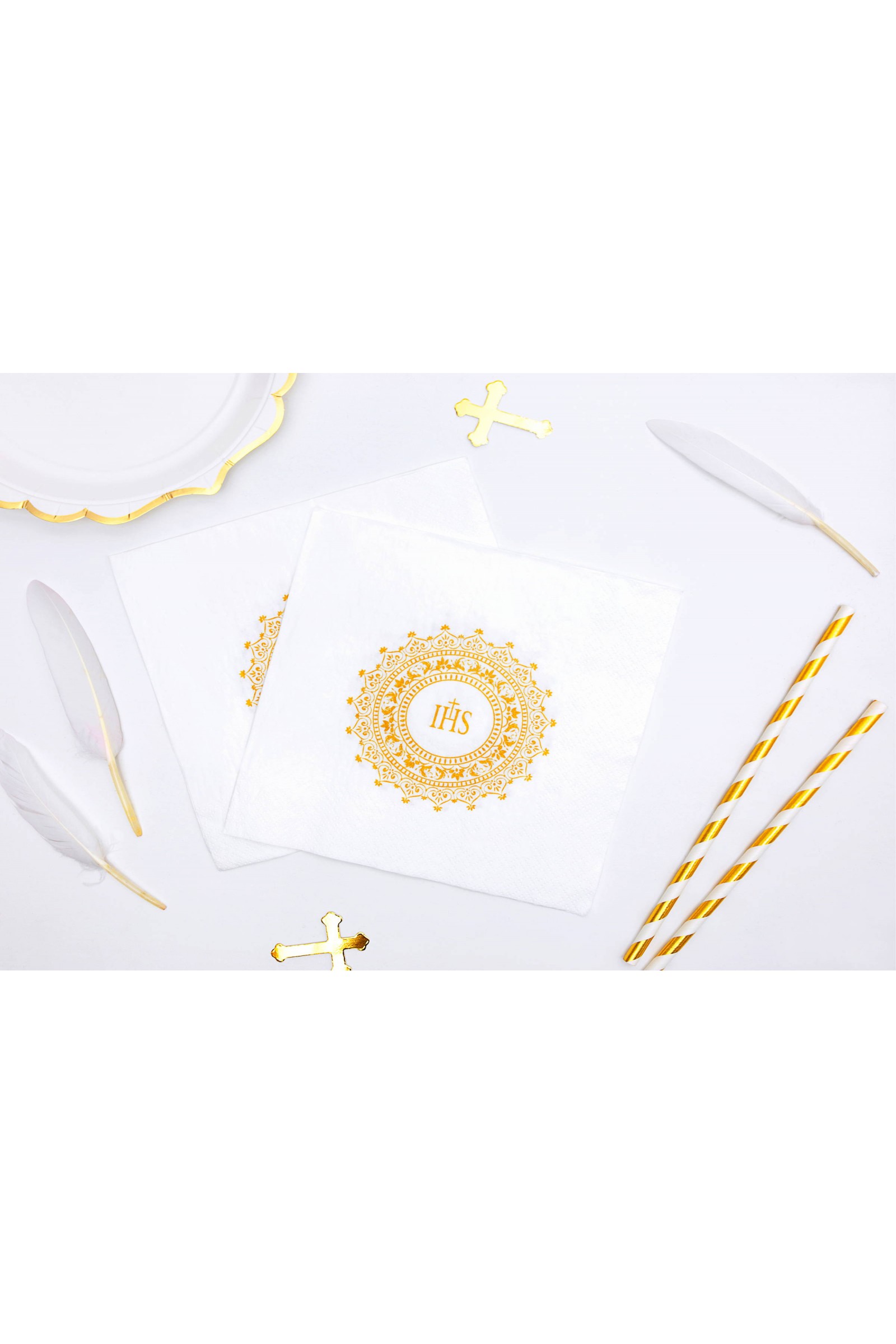 Communion napkins 5 - rosette motif - obraz 2