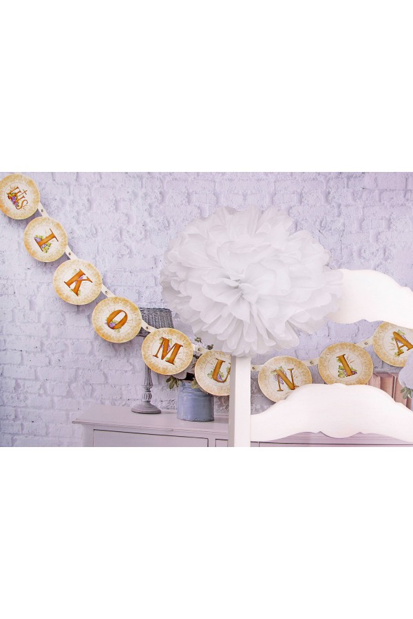 Communion chair ornament made of paper - white - obraz 2