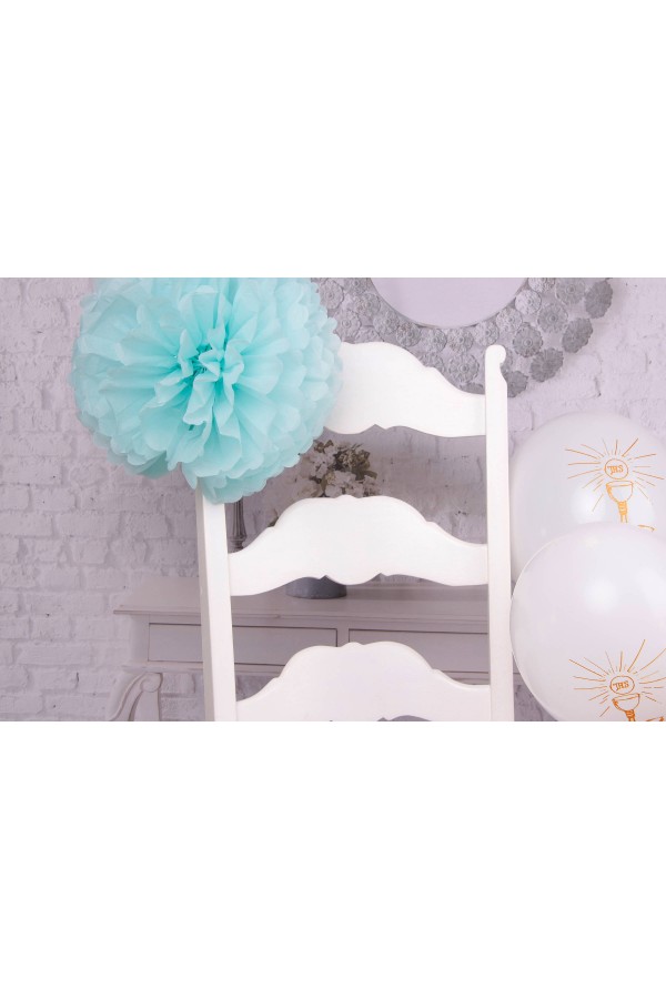 Communion chair ornament made of paper - blue - obraz 2