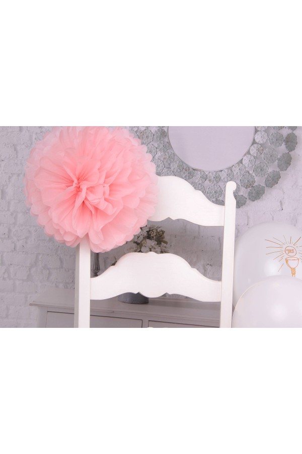 Communion chair ornament made of paper - pink - obraz 2