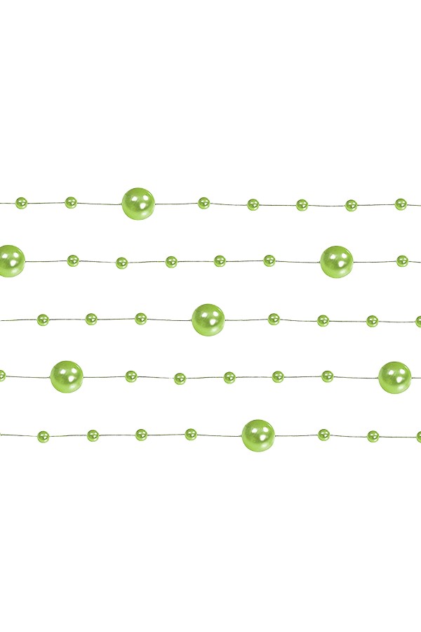 Green pearl in communion garland - obraz 3