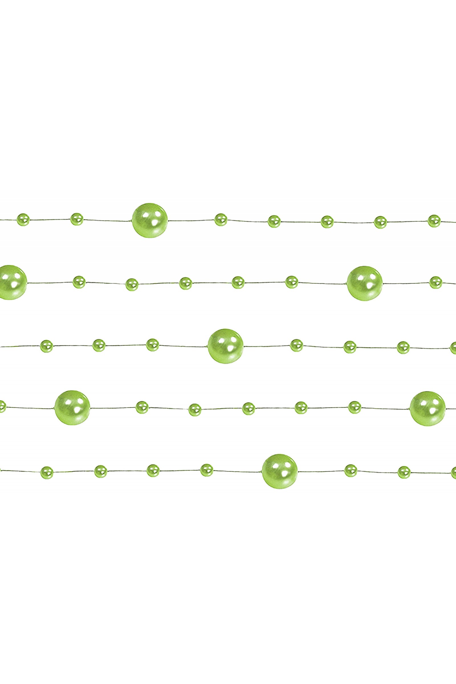 Green pearl in communion garland - obraz 3