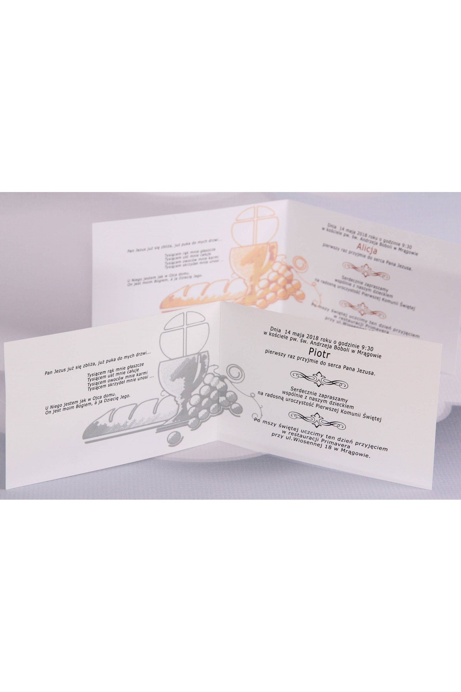 Personalized popular communion invitations - Bread 1 (a,b) - obraz 3