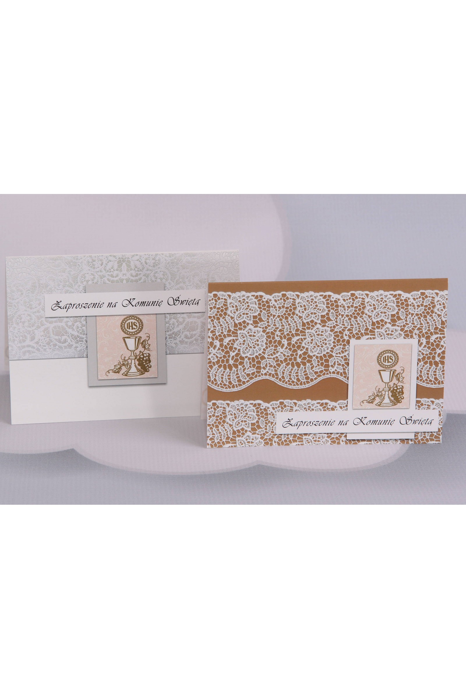 Personalized popular communion invitations - Lace 1 (a,d) Personalized popular communion invitations - Lace 1 (a,d) - obraz 1