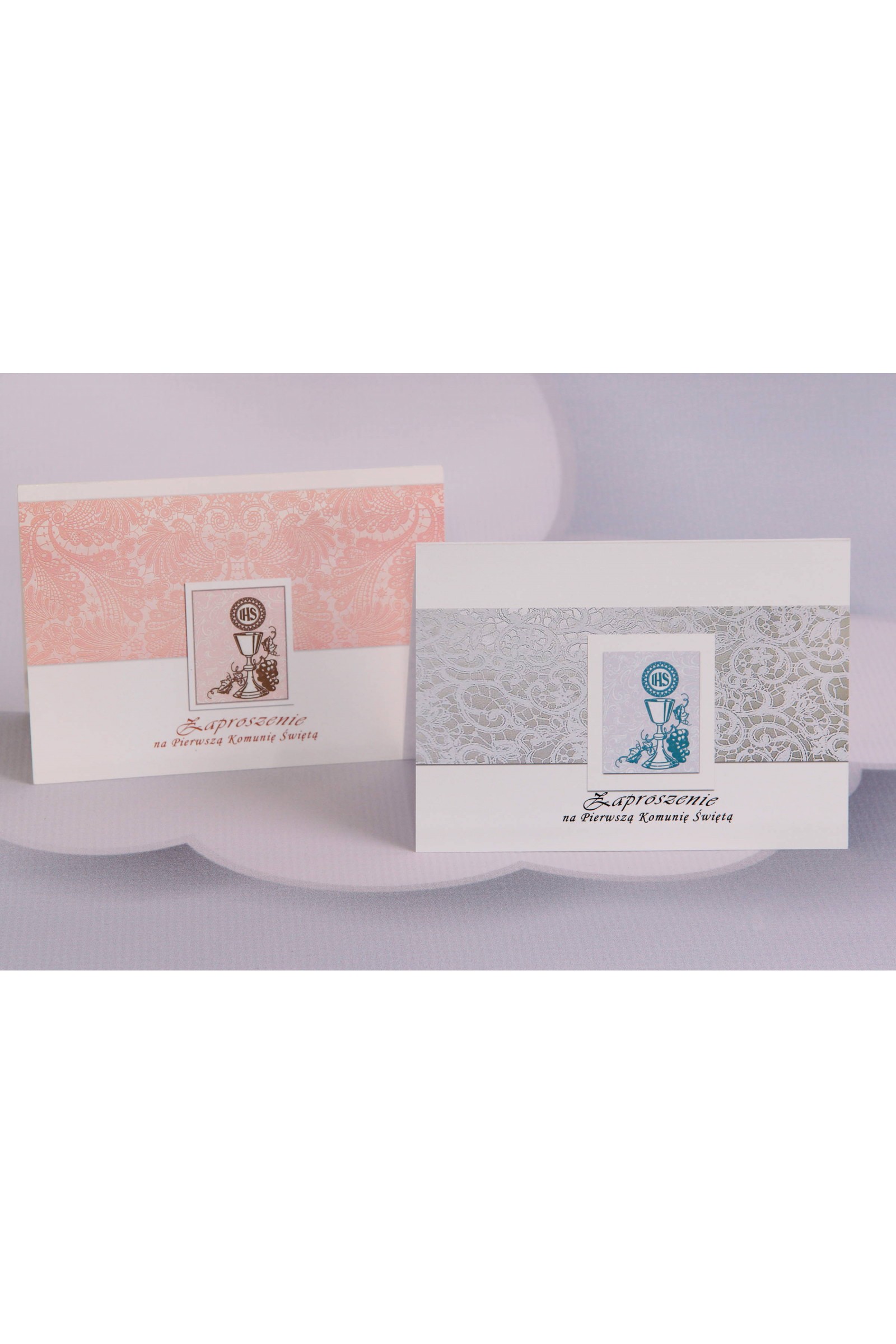 Personalized popular communion invitations - Lace 1 (b,c) Personalized popular communion invitations - Lace 1 (b,c) - obraz 0