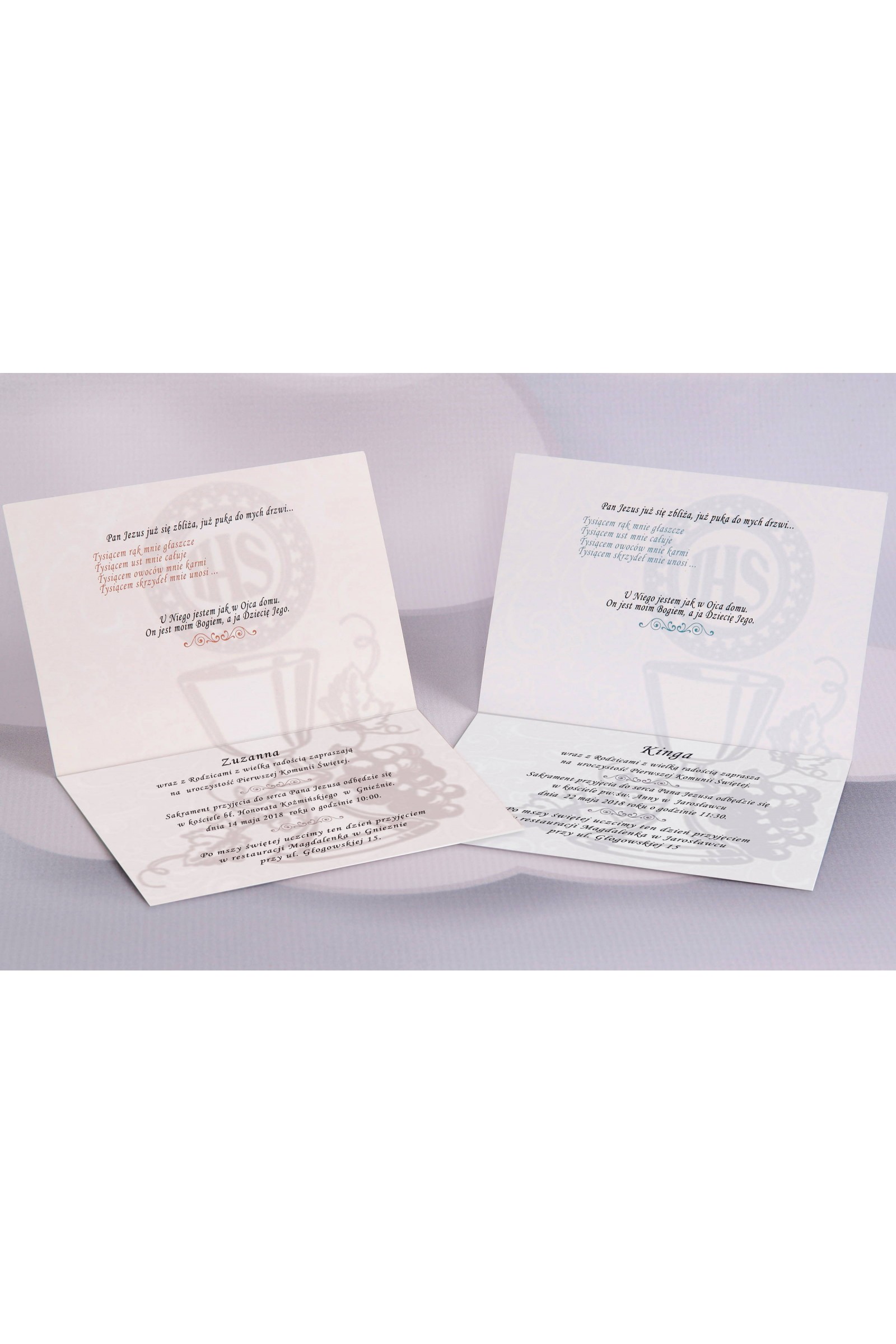 Personalized popular communion invitations - Lace 1 (b,c) Personalized popular communion invitations - Lace 1 (b,c) - obraz 3