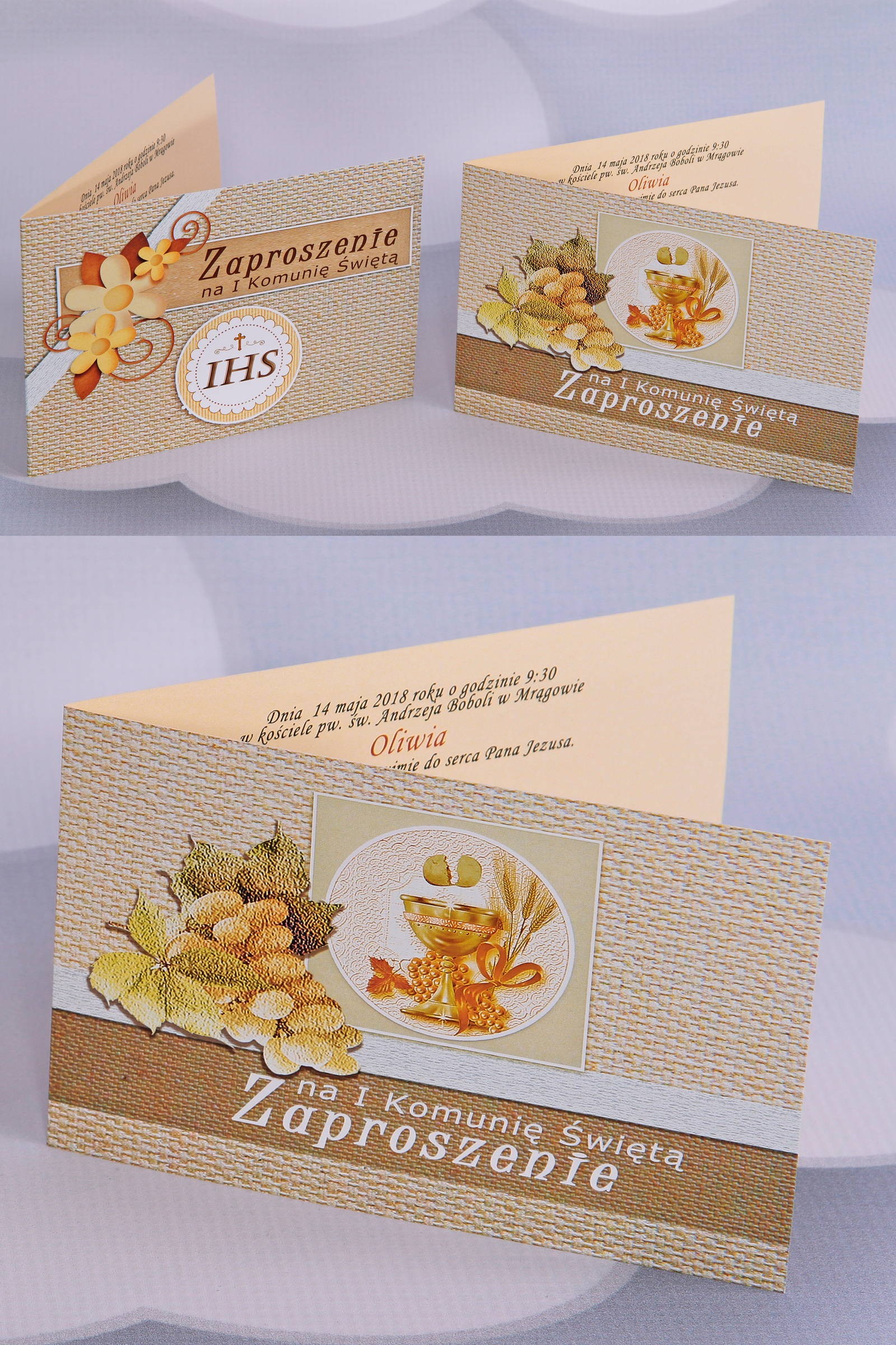 Personalized popular communion invitations - Canvas 2 (a,d) Personalized popular communion invitations - Canvas 2 (a,d) - obraz 0