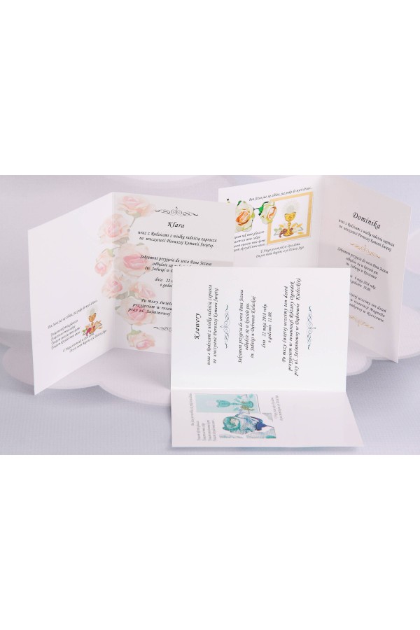 Personalized popular communion invitations - Rosa 1 (a,b,c) - obraz 3