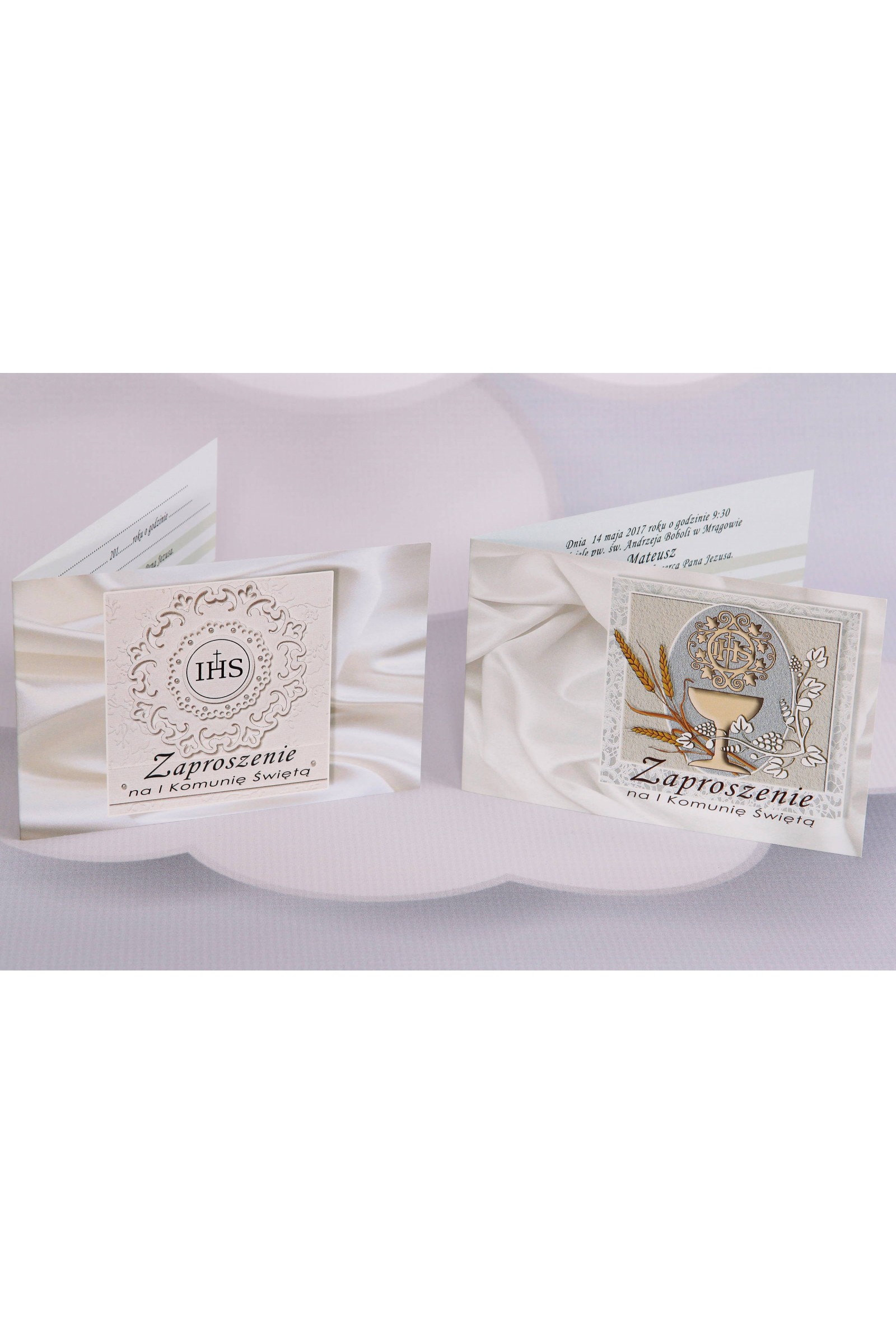 Personalized popular communion invitations - Satin 1 (a,c) - obraz 1
