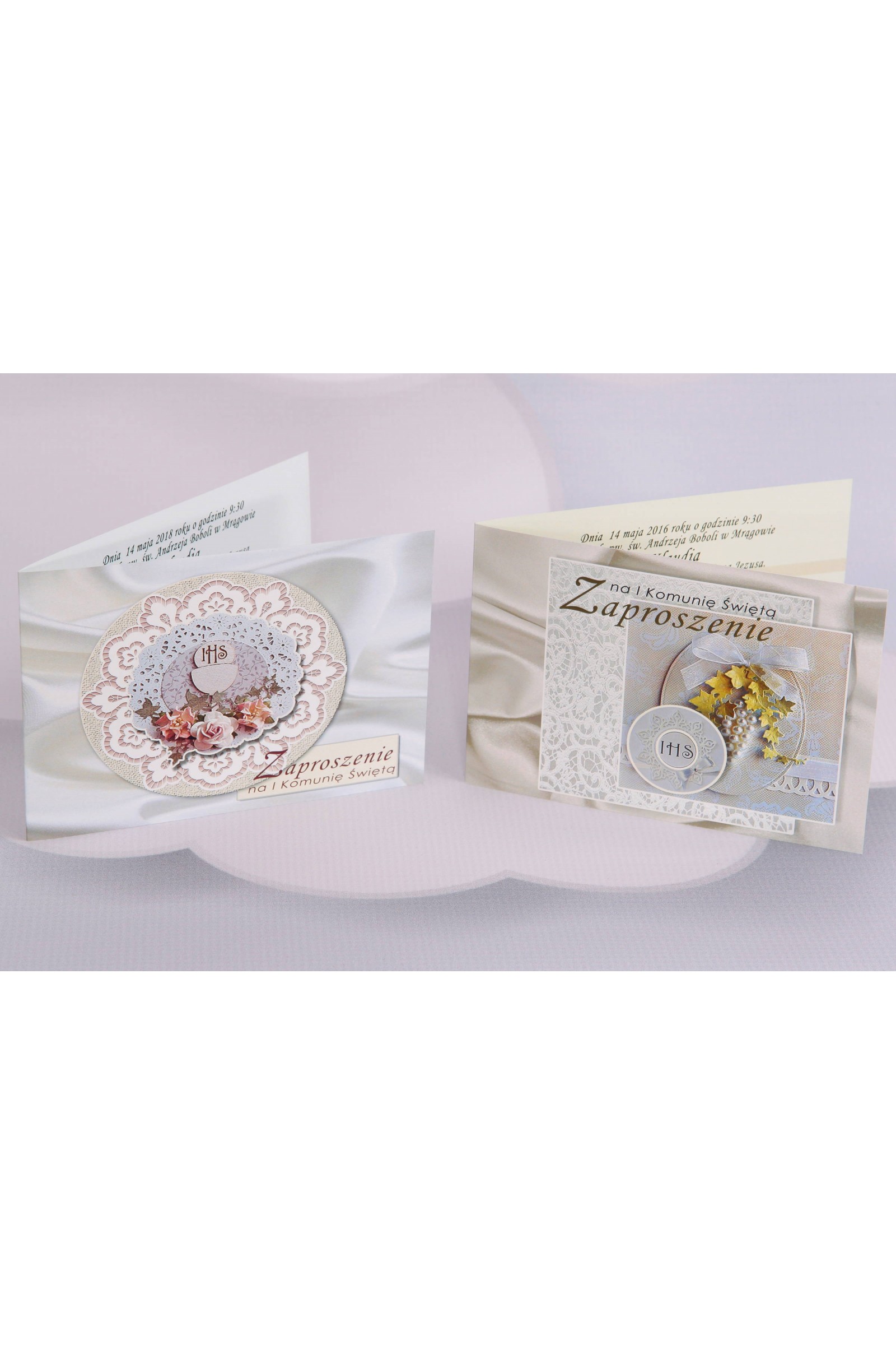 Personalized popular communion invitations - Satin 1 (b,d) Personalized popular communion invitations - Satin 1 (b,d) - obraz 1