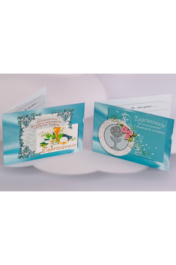 Personalized popular communion invitations - Satin 2 (c,d) Personalized popular communion invitations - Satin 2 (c,d) - obraz 1