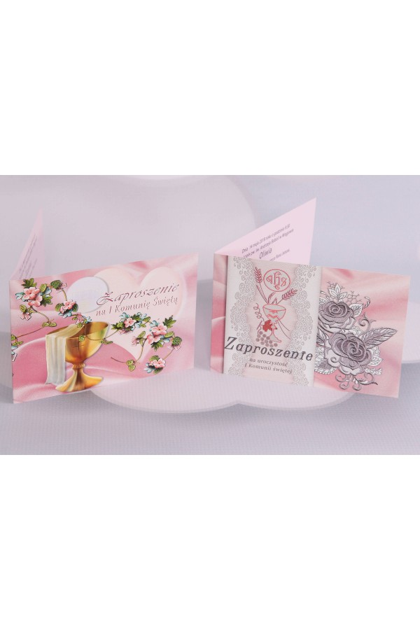Personalized popular communion invitations - Satin 3 (a,b) - obraz 1