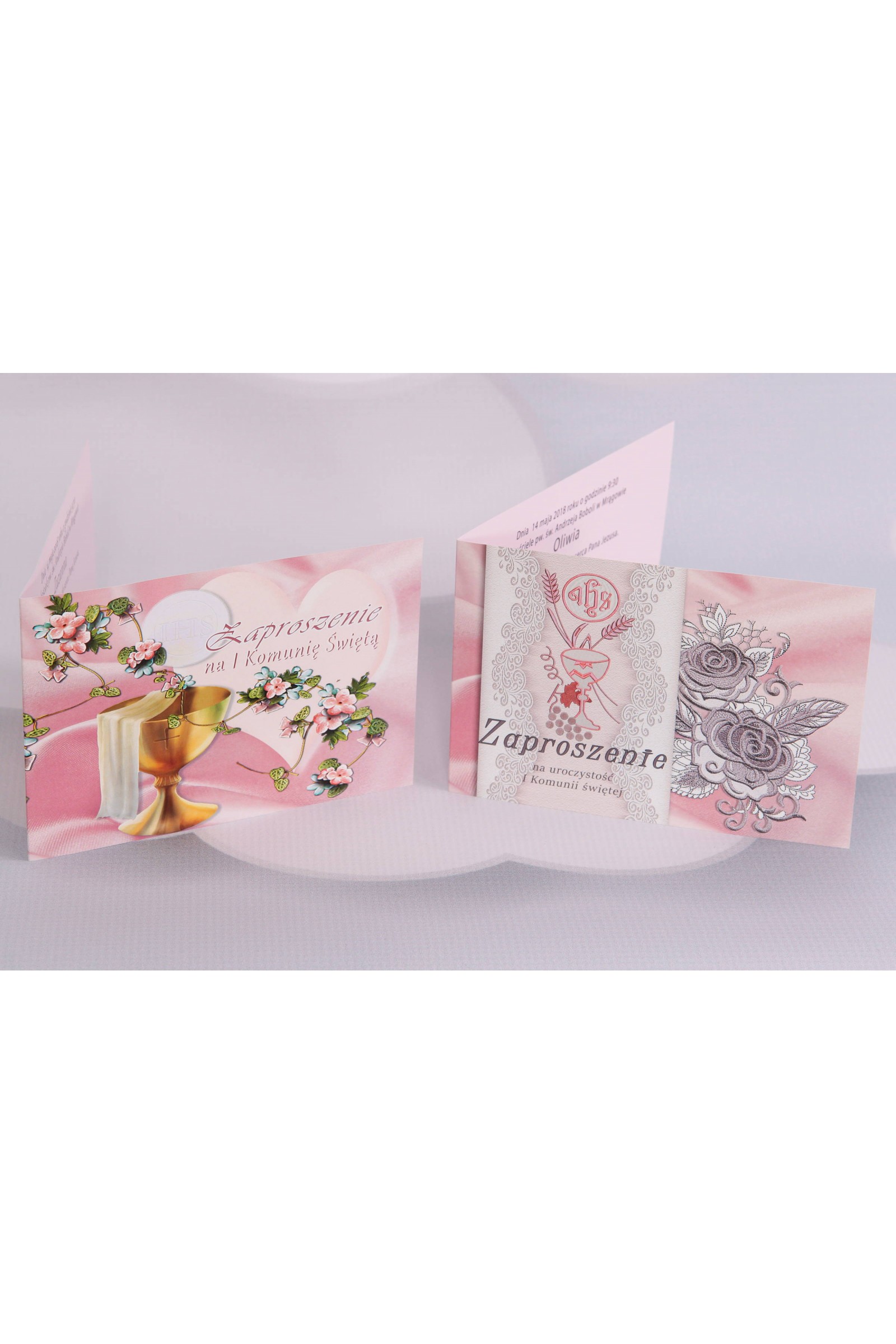 Personalized popular communion invitations - Satin 3 (a,b) - obraz 1