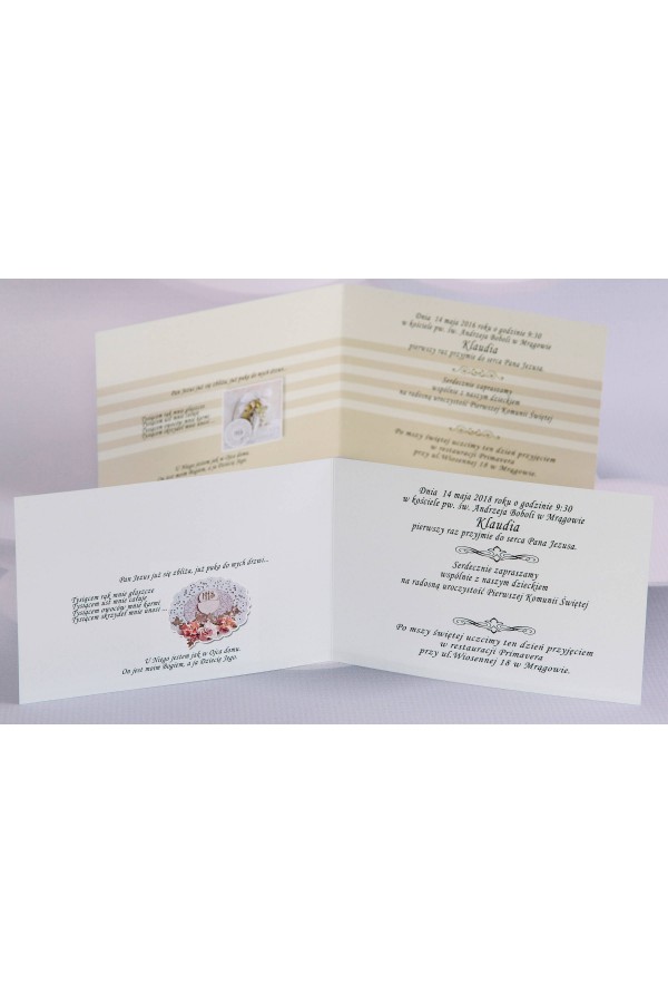 Personalized popular communion invitations - Satin 1 (b,d) Personalized popular communion invitations - Satin 1 (b,d) - obraz 3