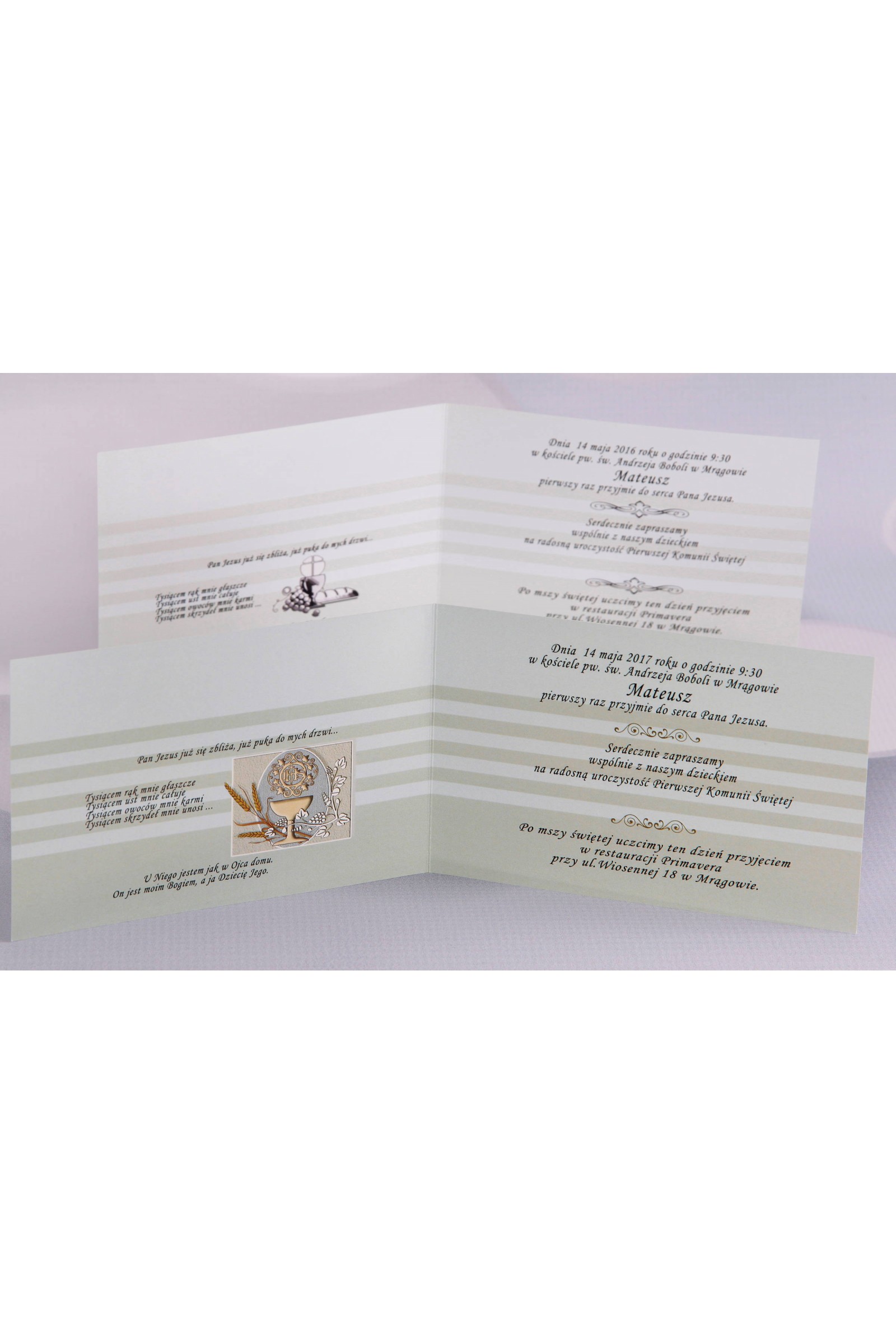 Personalized popular communion invitations - Satin 1 (a,c) - obraz 3