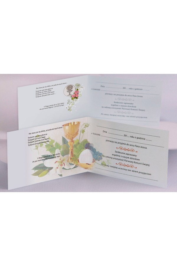 Personalized popular communion invitations - Satin 2 (c,d) Personalized popular communion invitations - Satin 2 (c,d) - obraz 3