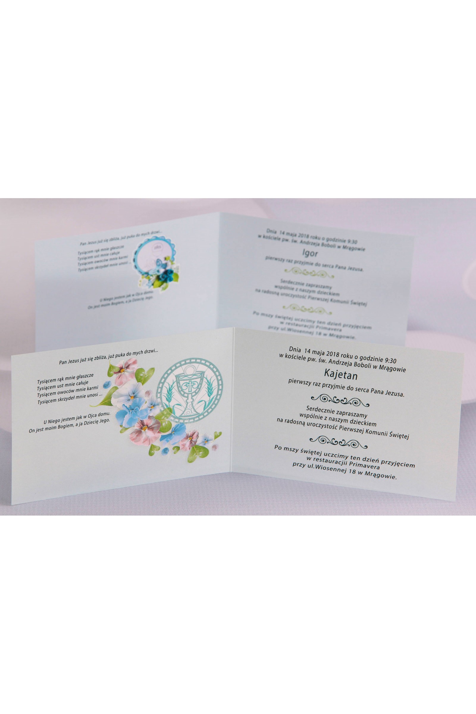 Personalized popular communion invitations - Satin 2 (a,b) - obraz 3