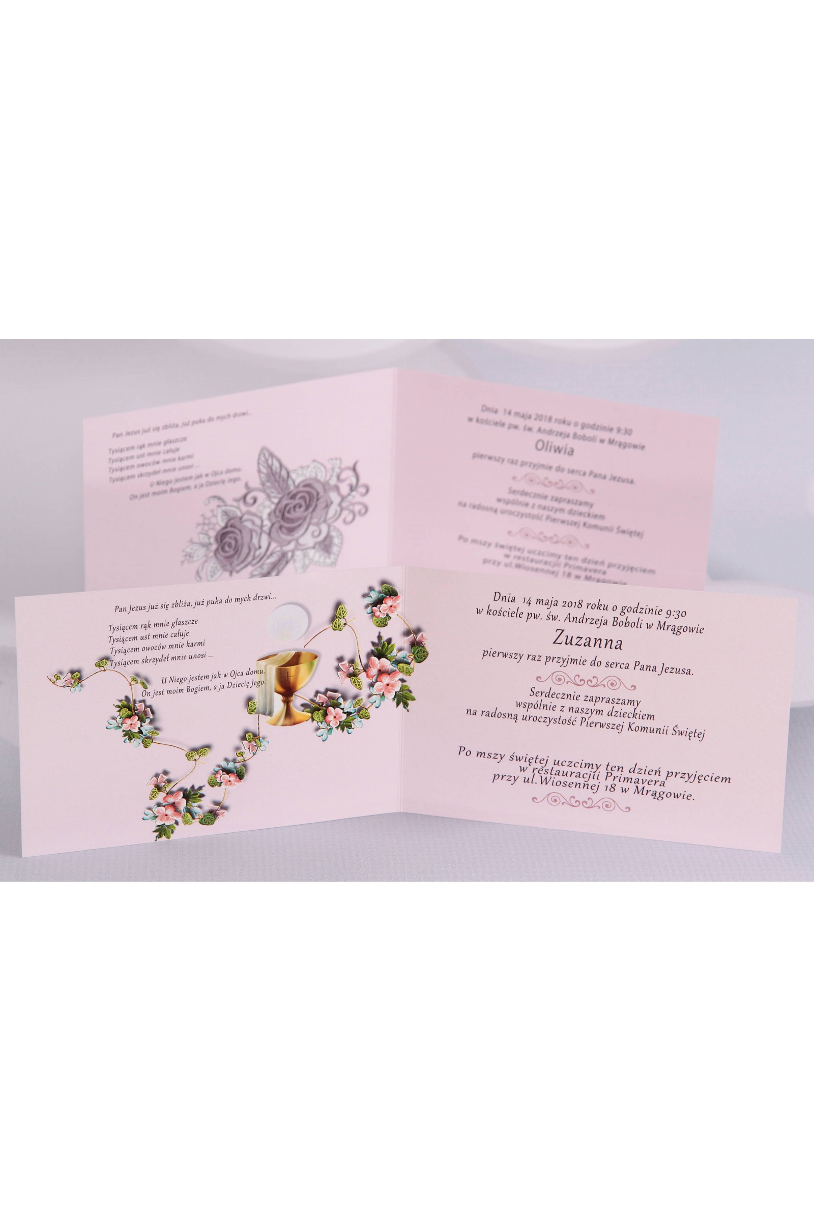 Personalized popular communion invitations - Satin 3 (a,b) - obraz 3