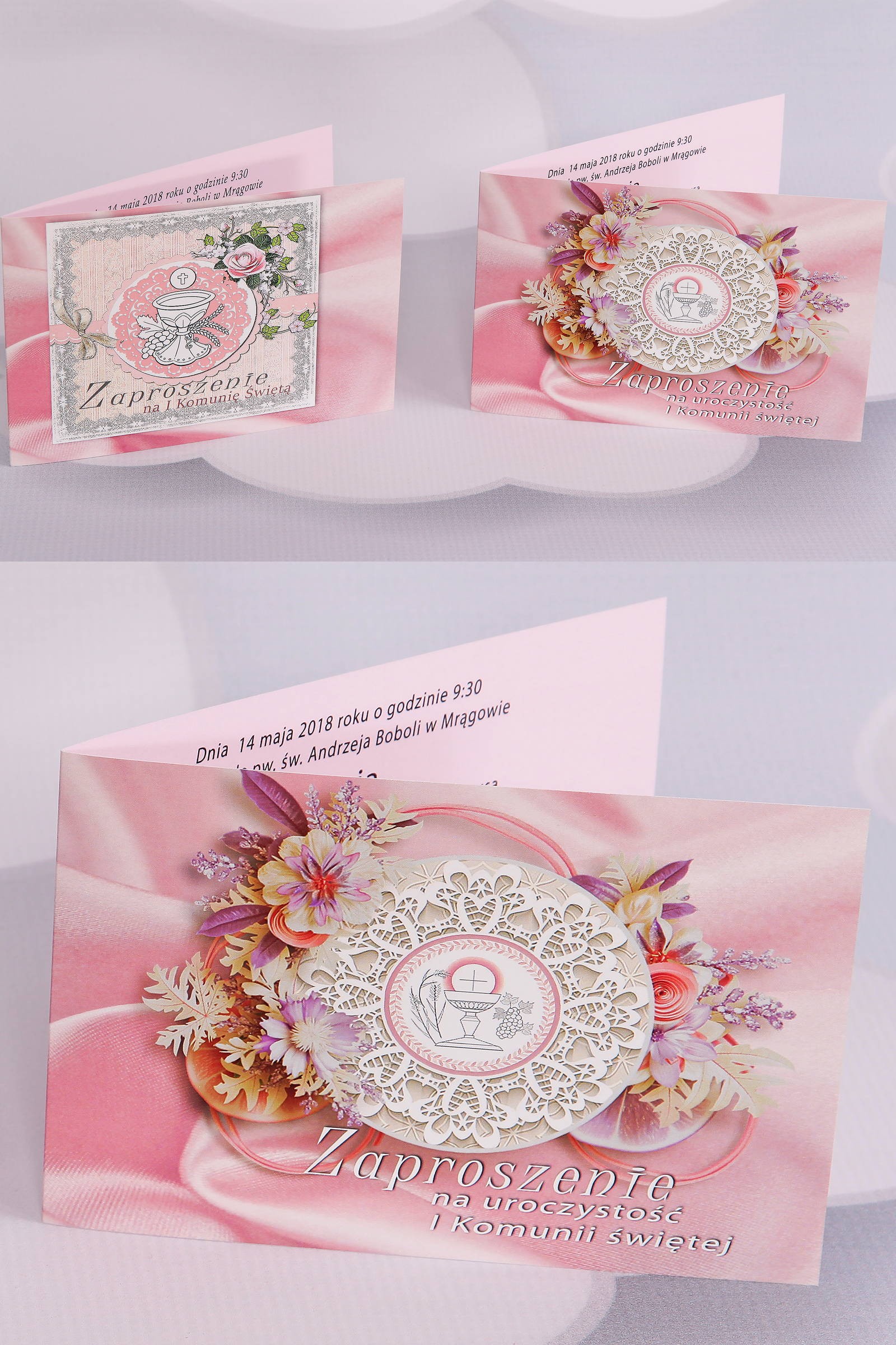 Personalized popular communion invitations - Satin 3 (c,d) Personalized popular communion invitations - Satin 3 (c,d) - obraz 0