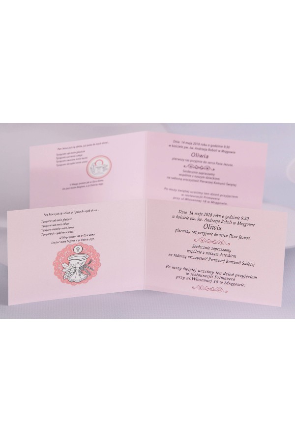 Personalized popular communion invitations - Satin 3 (c,d) Personalized popular communion invitations - Satin 3 (c,d) - obraz 3