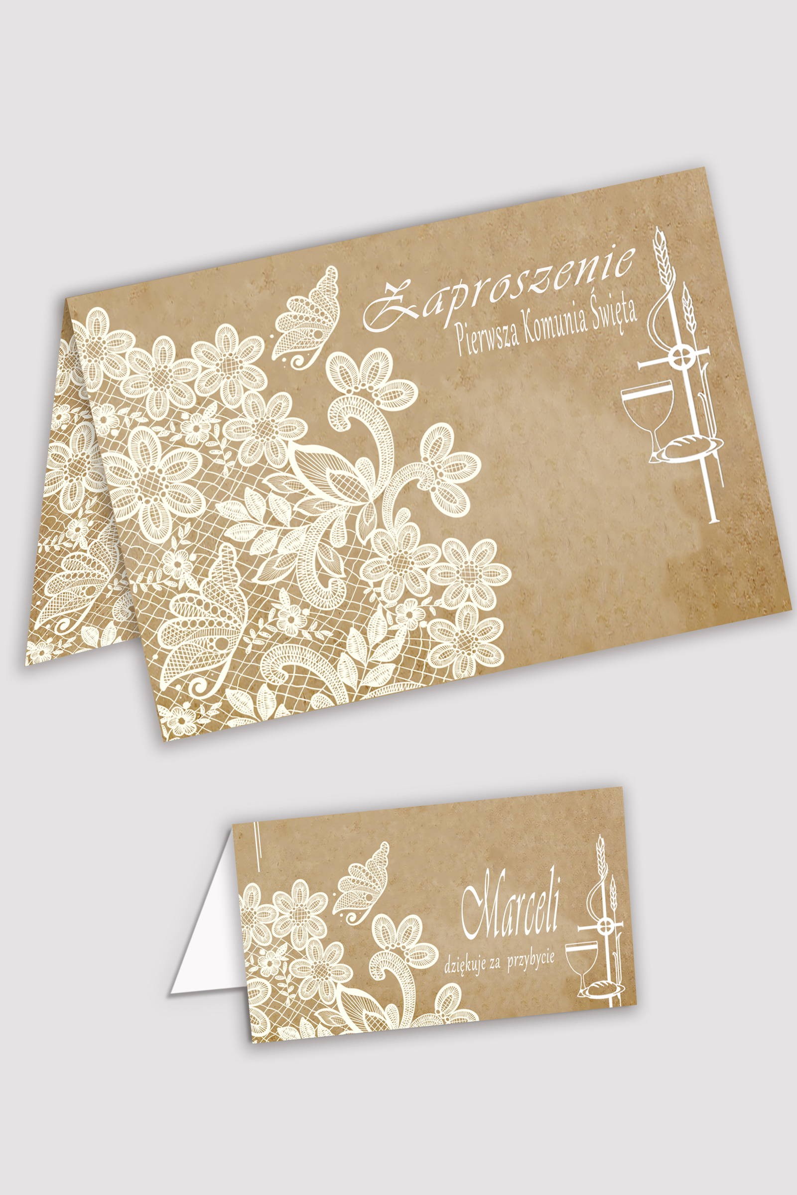 Personalized communion invitations and vignettes - Parchment butterfly Personalized communion invitations and vignettes - Parchment butterfly - obraz 0