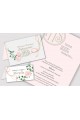 Personalized communion invitations and vignettes - Pink ribbon - obraz 1