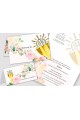 Personalized communion invitations and vignettes - Watercolor pink - obraz 1