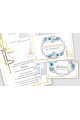 Personalized communion invitations and vignettes - Blue Watercolor - obraz 1