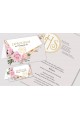 Personalized communion invitations and vignettes - Peony and rose - obraz 1