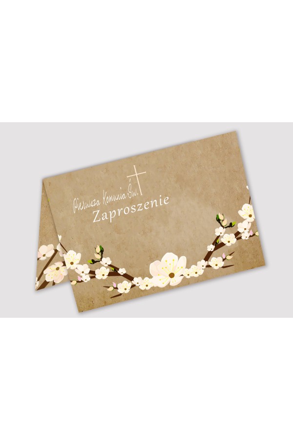 Personalized communion invitations from sets - Parchment orchard - obraz 1