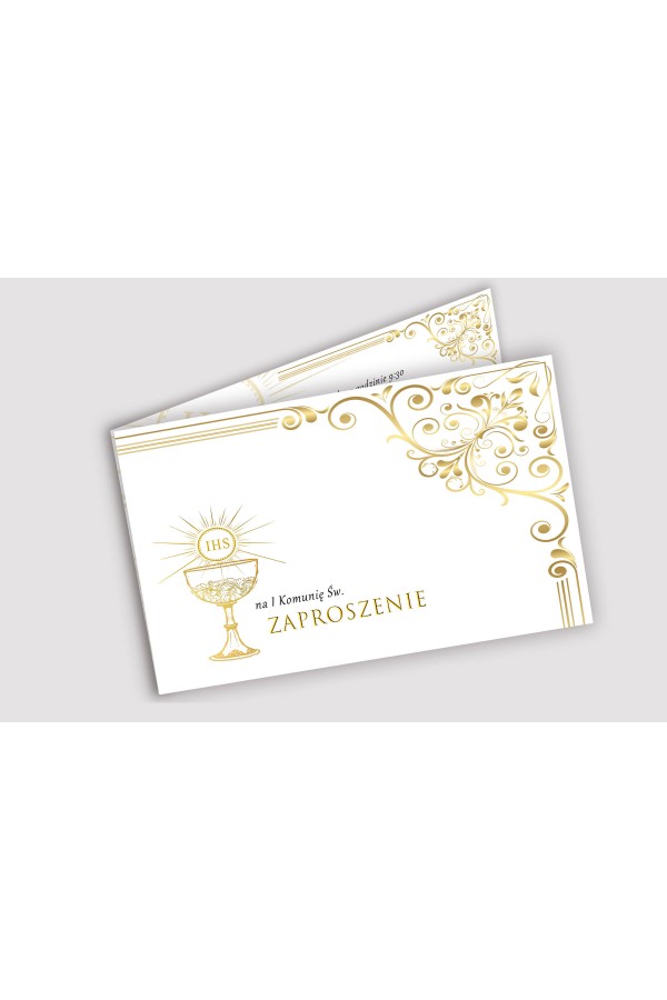Personalized communion invitations from sets - Royal Gold Personalized communion invitations from sets - Royal Gold - obraz 1