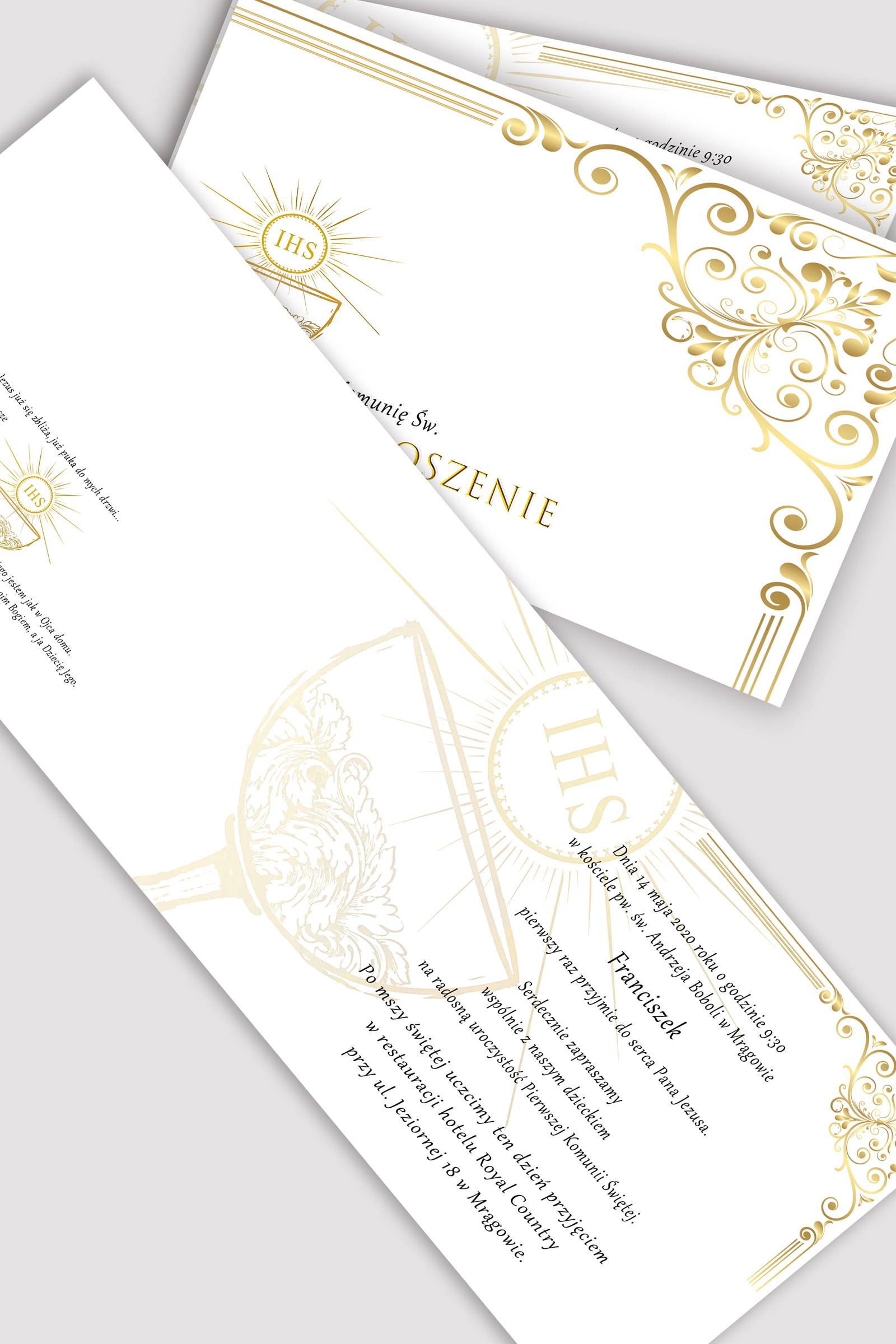 Personalized communion invitations from sets - Royal Gold Personalized communion invitations from sets - Royal Gold - obraz 0