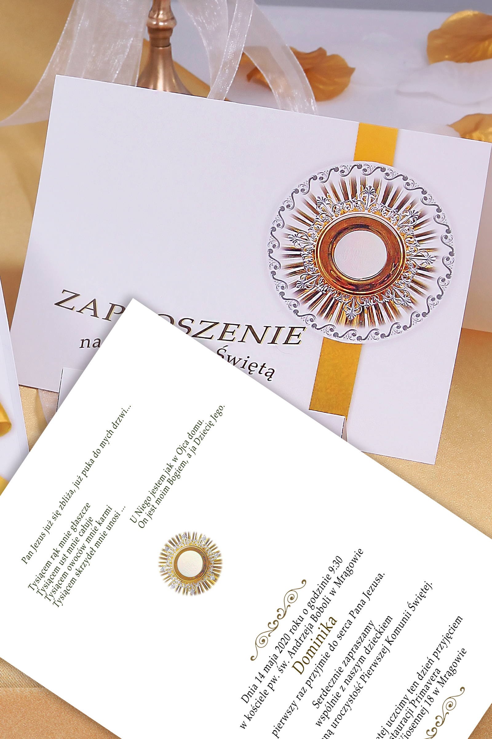 Personalized communion invitations from sets - Host - obraz 0