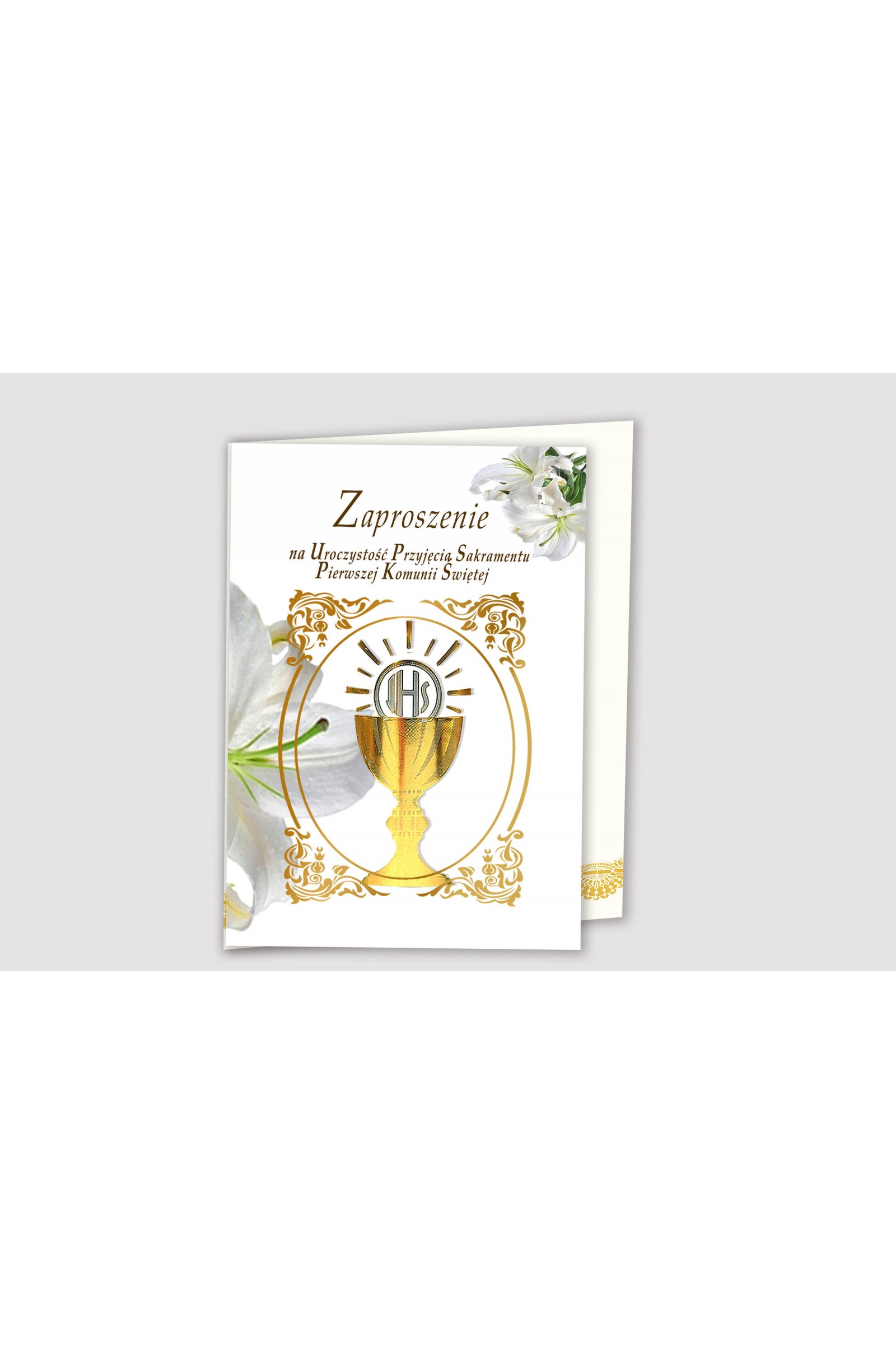 Personalized communion invitations from sets - Gold - obraz 1
