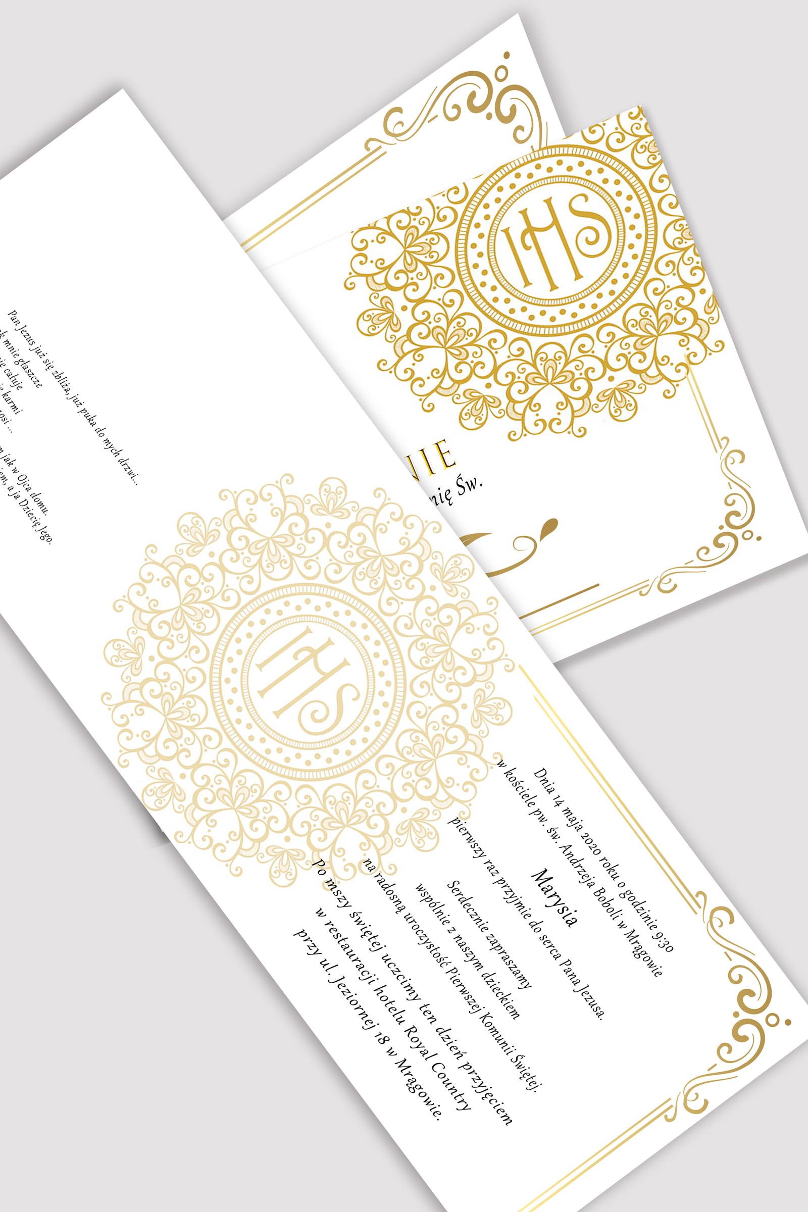 Personalized communion invitations from sets - Elegance - obraz 0