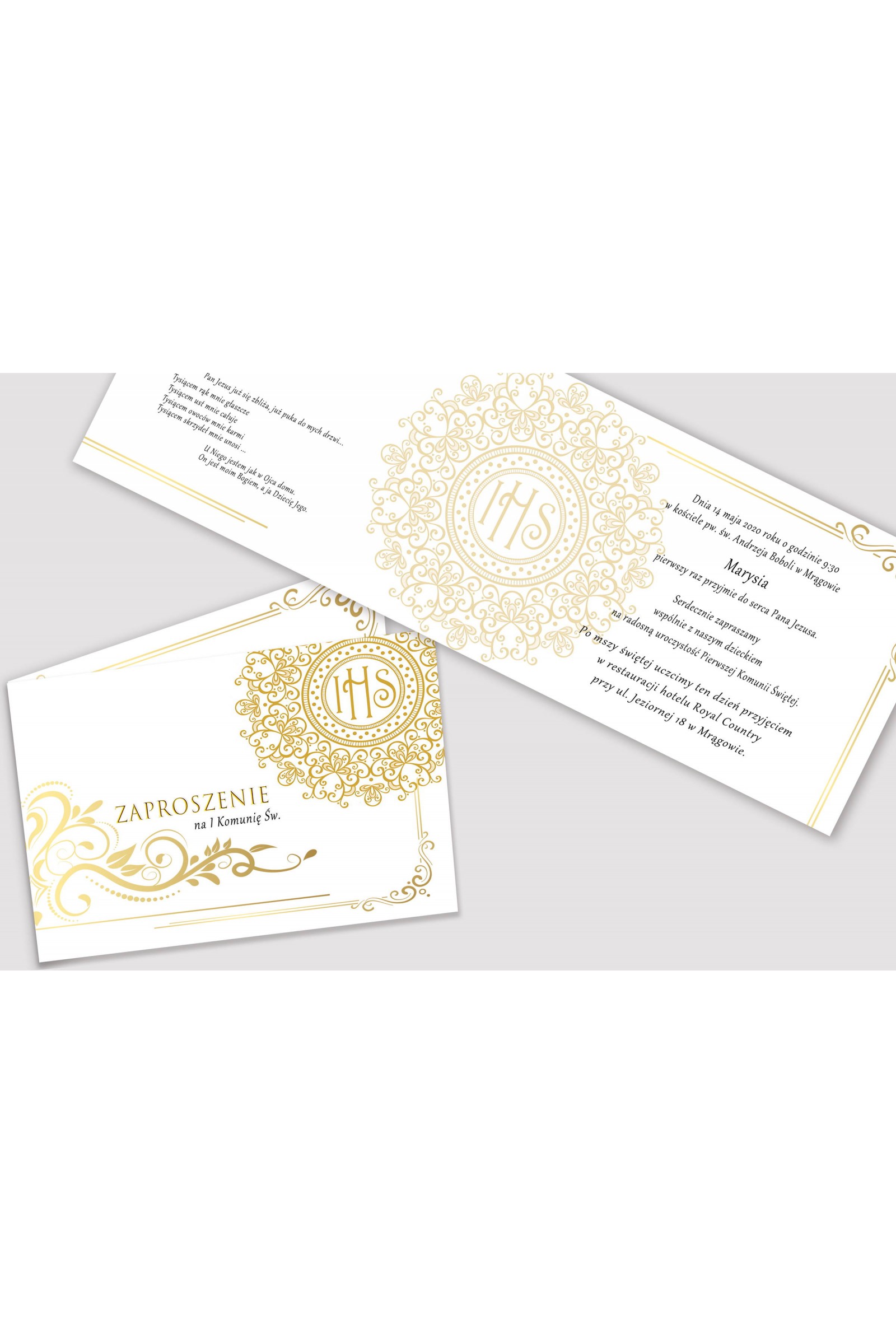Personalized communion invitations from sets - Elegance - obraz 2
