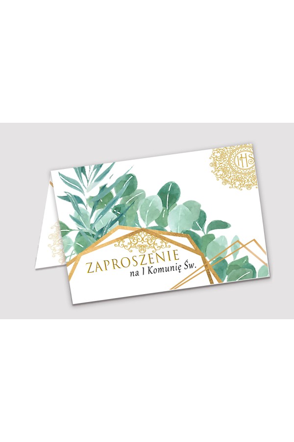 Personalized communion invitations from sets - Fine Eucalyptus - obraz 1