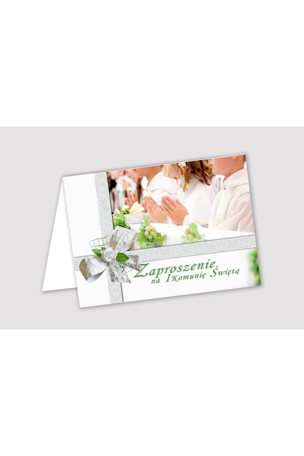 Personalized communion invitations from sets - Children's white - obraz 1