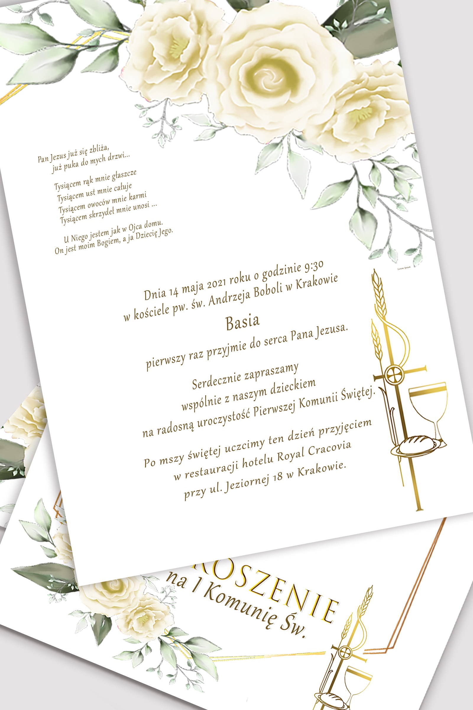 Personalized communion invitations from sets - Gracja - obraz 0