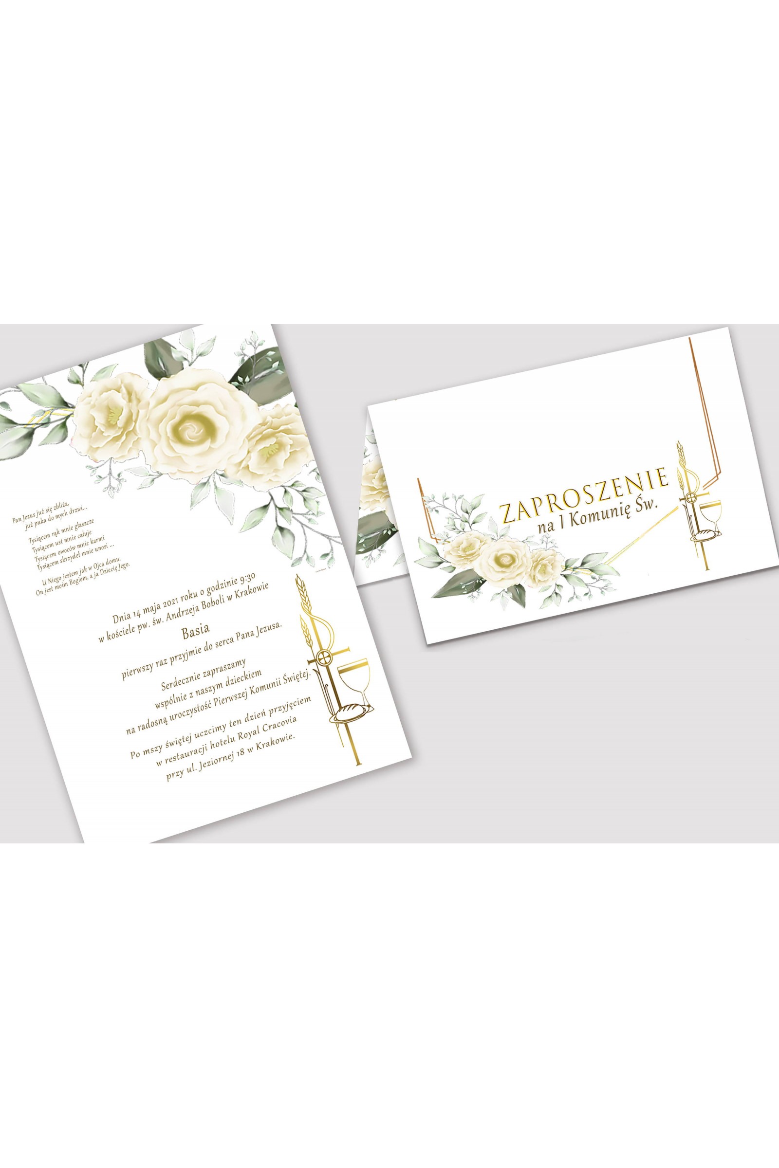 Personalized communion invitations from sets - Gracja - obraz 2