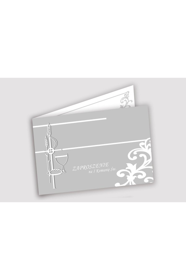 Personalized communion invitations from sets - White elegance Personalized communion invitations from sets - White elegance - obraz 1