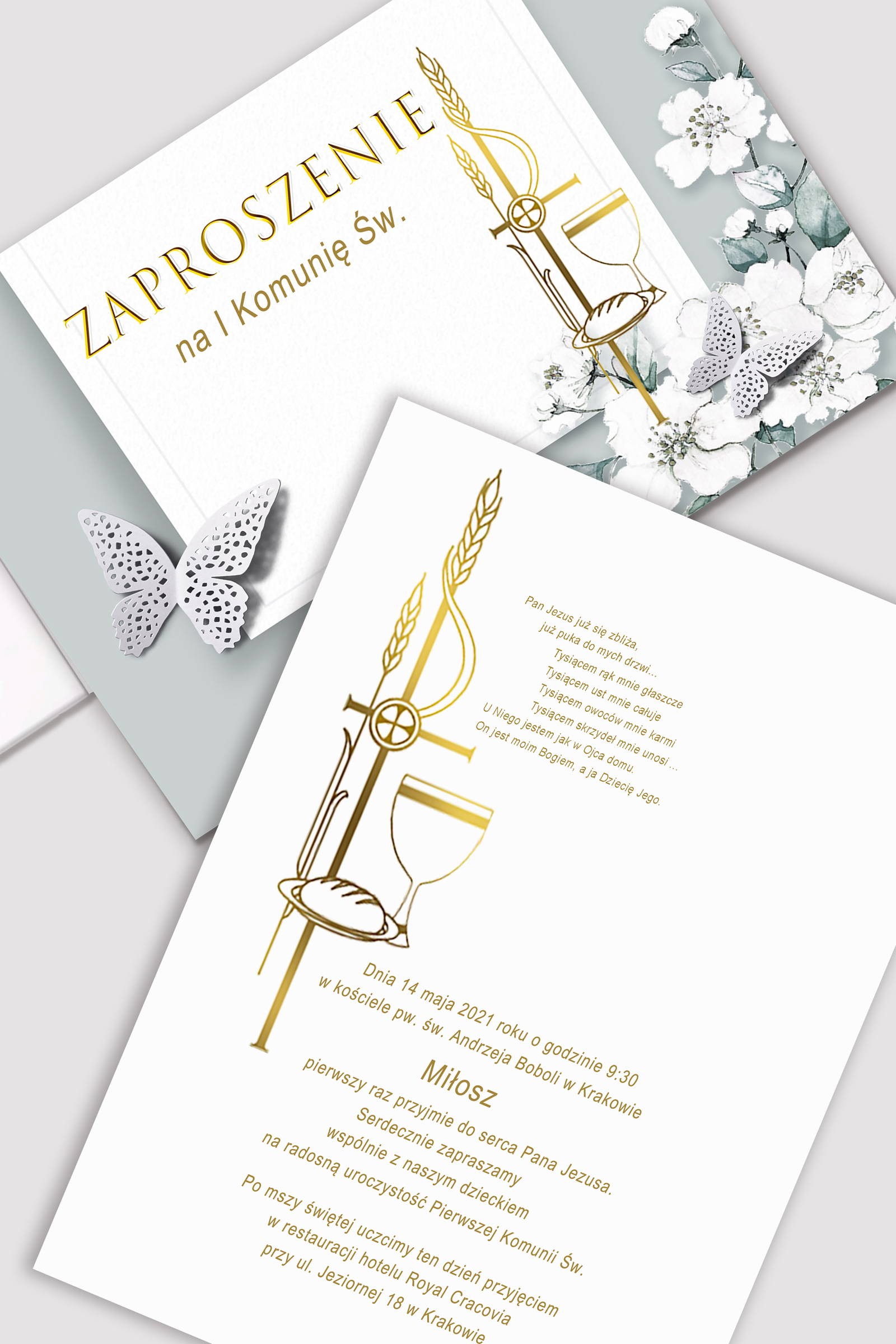 Personalized communion invitations from sets - Jasmine garden Personalized communion invitations from sets - Jasmine garden - obraz 0