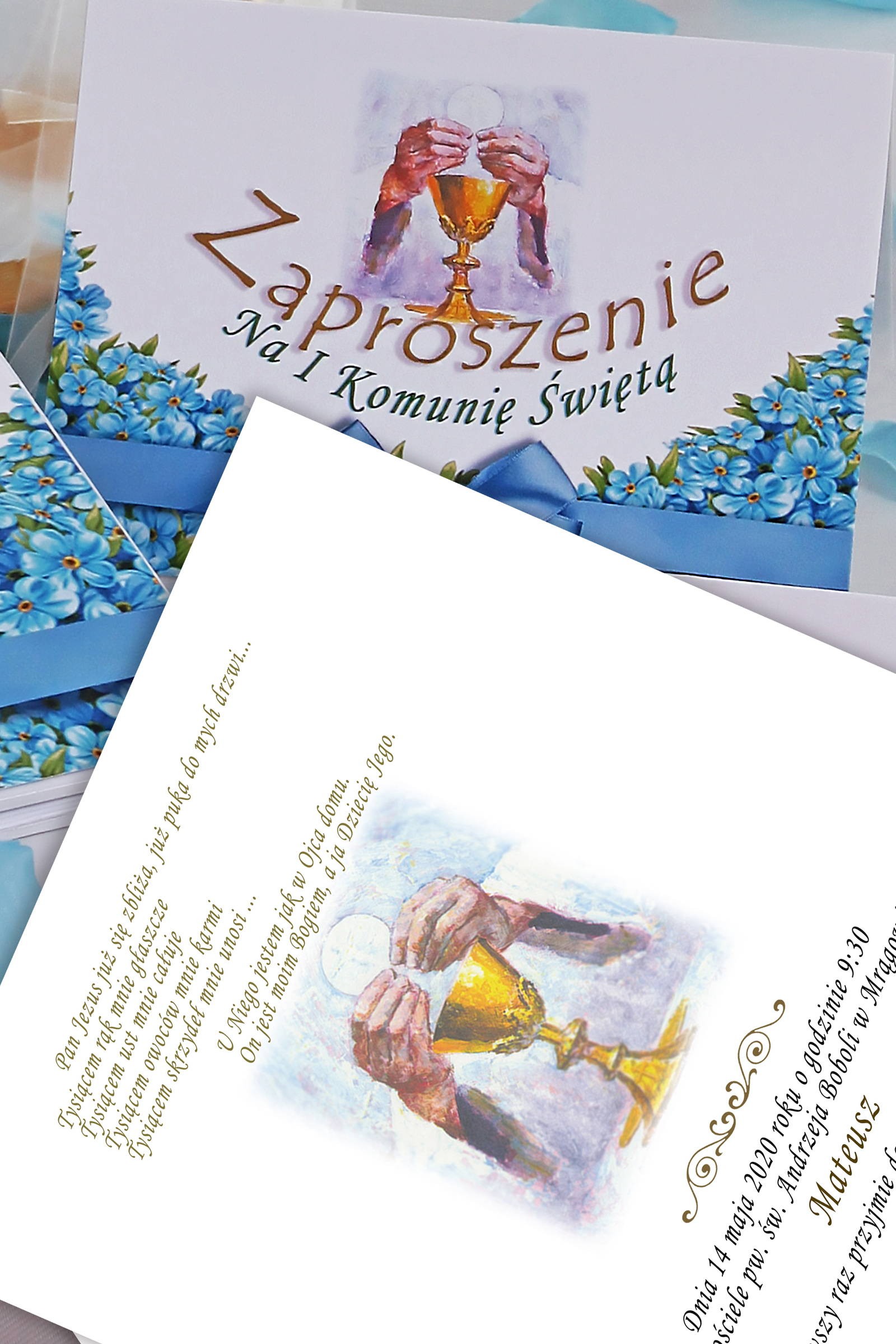 Personalized communion invitations from sets - Unforgettable Personalized communion invitations from sets - Unforgettable - obraz 0
