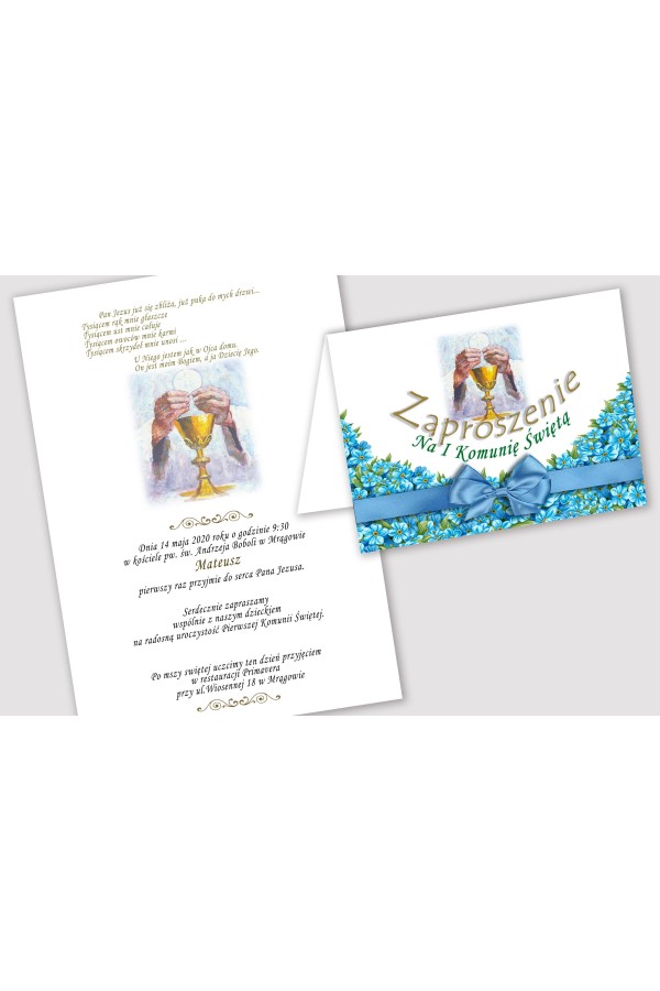 Personalized communion invitations from sets - Unforgettable Personalized communion invitations from sets - Unforgettable - obraz 2